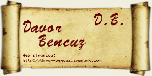Davor Bencuz vizit kartica